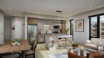 Living area come kitchen